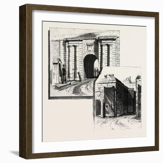 Quebec, Gates of the Citadel, Canada, Nineteenth Century-null-Framed Giclee Print