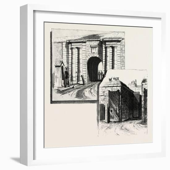 Quebec, Gates of the Citadel, Canada, Nineteenth Century-null-Framed Giclee Print