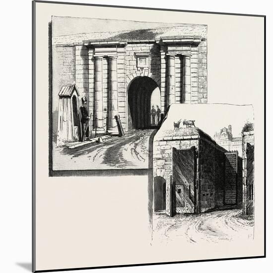 Quebec, Gates of the Citadel, Canada, Nineteenth Century-null-Mounted Giclee Print