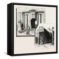 Quebec, Gates of the Citadel, Canada, Nineteenth Century-null-Framed Stretched Canvas