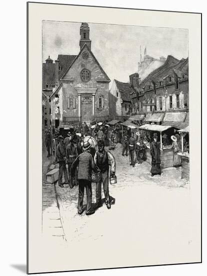 Quebec, Notre Dame Des Victoires, Site of Original City, Canada, Nineteenth Century-null-Mounted Giclee Print