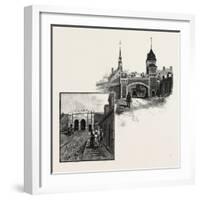 Quebec, St. John's Gate (Left); Kent Gate (Right), Canada, Nineteenth Century-null-Framed Giclee Print