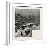 Quebec, the Basilica, from Fabrique Street, Canada, Nineteenth Century-null-Framed Giclee Print