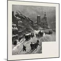 Quebec, the Basilica, from Fabrique Street, Canada, Nineteenth Century-null-Mounted Giclee Print