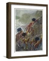 Quebec: The British Troops Scale the Heights of Abraham-Henry Sandham-Framed Art Print