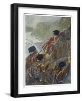 Quebec: The British Troops Scale the Heights of Abraham-Henry Sandham-Framed Art Print