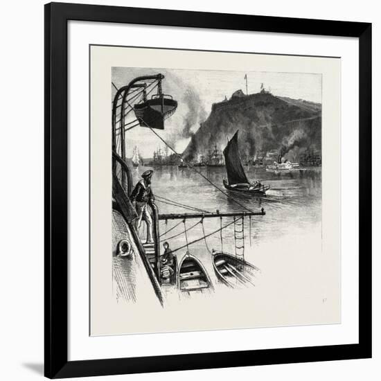 Quebec, the Citadel, from H.M.S. Northampton, Canada, Nineteenth Century-null-Framed Giclee Print