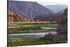 Quebrada de las Conchas. A canyon with rock formations created by Rio de las Conchas, Argentina-Martin Zwick-Stretched Canvas