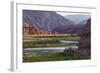 Quebrada de las Conchas. A canyon with rock formations created by Rio de las Conchas, Argentina-Martin Zwick-Framed Photographic Print