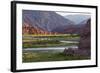 Quebrada de las Conchas. A canyon with rock formations created by Rio de las Conchas, Argentina-Martin Zwick-Framed Photographic Print