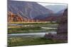 Quebrada de las Conchas. A canyon with rock formations created by Rio de las Conchas, Argentina-Martin Zwick-Mounted Photographic Print