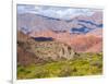 Quebrada de las Conchas. A canyon with rock formations created by Rio de las Conchas, Argentina-Martin Zwick-Framed Photographic Print