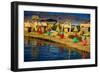 Quechua Indian Family on Floating Grass Islands of Uros, Lake Titicaca, Peru, South America-Laura Grier-Framed Photographic Print