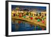 Quechua Indian Family on Floating Grass Islands of Uros, Lake Titicaca, Peru, South America-Laura Grier-Framed Photographic Print