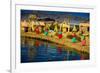 Quechua Indian Family on Floating Grass Islands of Uros, Lake Titicaca, Peru, South America-Laura Grier-Framed Photographic Print