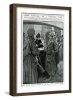 Queen Alexandra Serving at London Bridge Buffet, WW1-W. Hatherell-Framed Art Print