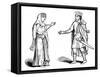 Queen Alfgyfe and King Canute, 11th Century-null-Framed Stretched Canvas