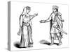 Queen Alfgyfe and King Canute, 11th Century-null-Stretched Canvas