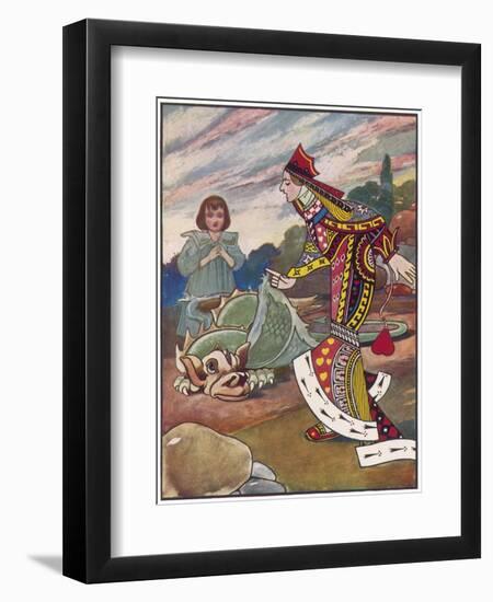 Queen and Gryphon (Cr)-C Robinson-Framed Art Print