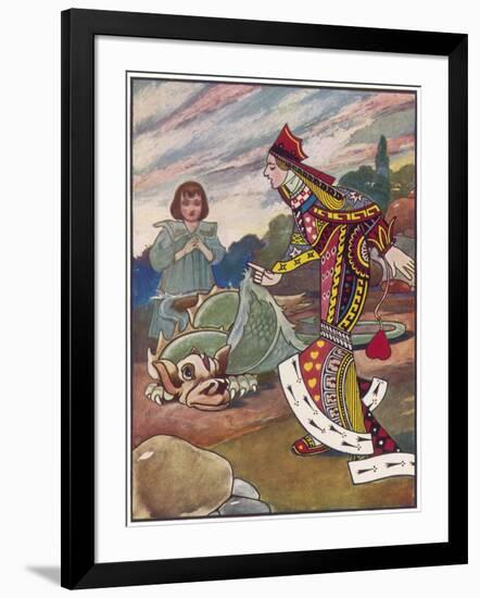 Queen and Gryphon (Cr)-C Robinson-Framed Art Print