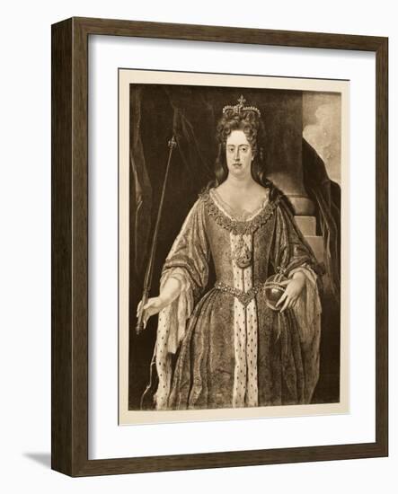 Queen Anne, Pub. 1902-Johann Closterman-Framed Giclee Print