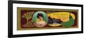 Queen Beauty Soap Label - Logansport, IN-Lantern Press-Framed Art Print