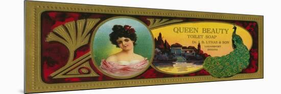 Queen Beauty Soap Label - Logansport, IN-Lantern Press-Mounted Art Print