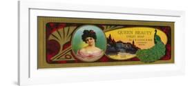 Queen Beauty Soap Label - Logansport, IN-Lantern Press-Framed Art Print