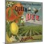 Queen Bee Brand - Corona, California - Citrus Crate Label-Lantern Press-Mounted Art Print