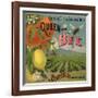 Queen Bee Brand - Corona, California - Citrus Crate Label-Lantern Press-Framed Art Print