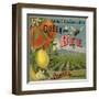 Queen Bee Brand - Corona, California - Citrus Crate Label-Lantern Press-Framed Art Print