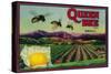 Queen Bee Lemon Label - Corona, CA-Lantern Press-Stretched Canvas