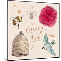 Queen Bee-Kerri Elliot-Mounted Art Print