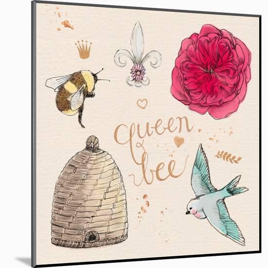 Queen Bee-Kerri Elliot-Mounted Art Print