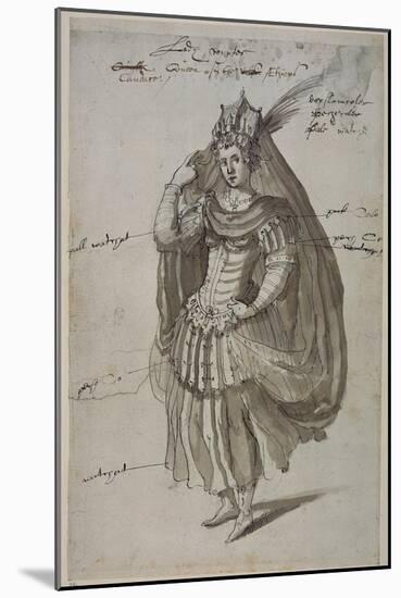 Queen Candace, C.1609-Inigo Jones-Mounted Giclee Print