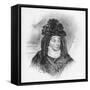 Queen Charlotte Sophia Wearing Elaborate Headdress-null-Framed Stretched Canvas