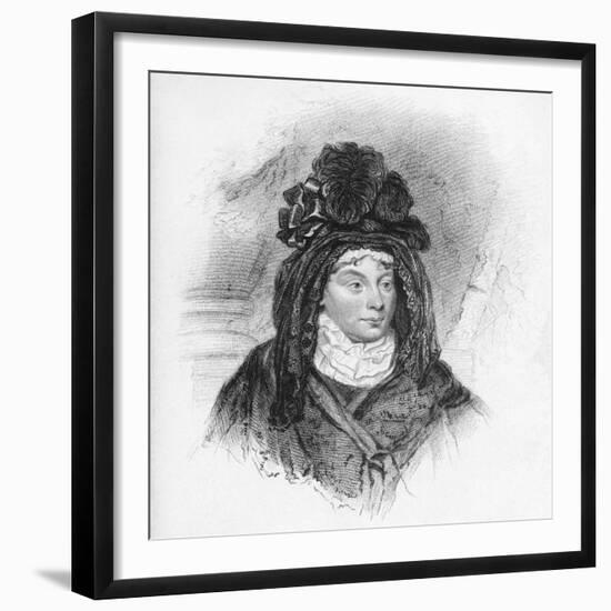 Queen Charlotte Sophia Wearing Elaborate Headdress-null-Framed Giclee Print