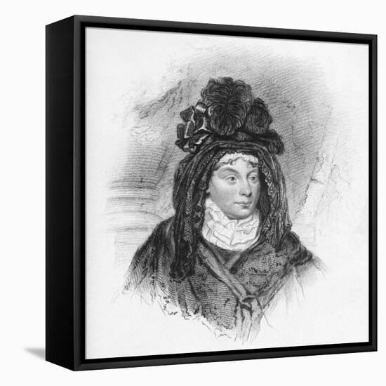 Queen Charlotte Sophia Wearing Elaborate Headdress-null-Framed Stretched Canvas