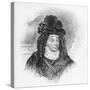 Queen Charlotte Sophia Wearing Elaborate Headdress-null-Stretched Canvas
