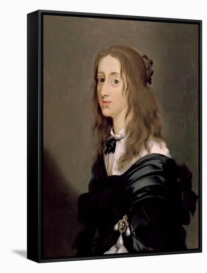 Queen Christina of Sweden 1652-Sebastien Bourdon-Framed Stretched Canvas