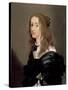 Queen Christina of Sweden 1652-Sebastien Bourdon-Stretched Canvas