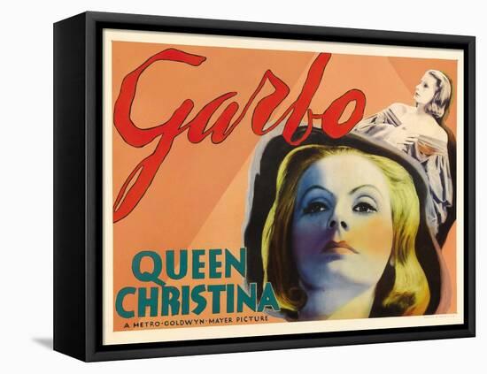 Queen Christina, UK Movie Poster, 1933-null-Framed Stretched Canvas