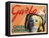Queen Christina, UK Movie Poster, 1933-null-Framed Stretched Canvas