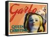 Queen Christina, UK Movie Poster, 1933-null-Framed Stretched Canvas