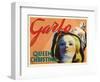 Queen Christina, UK Movie Poster, 1933-null-Framed Art Print