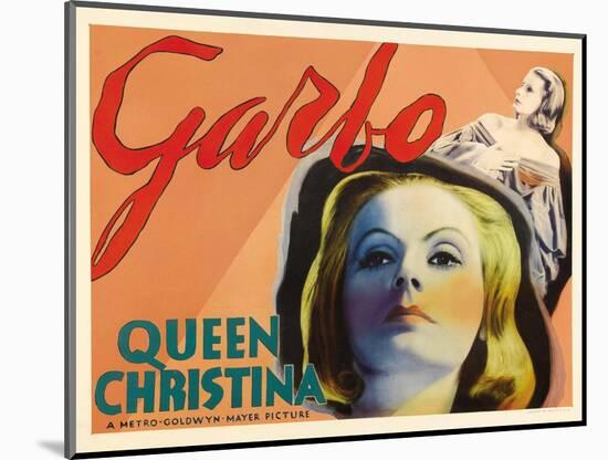 Queen Christina, UK Movie Poster, 1933-null-Mounted Art Print