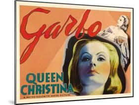 Queen Christina, UK Movie Poster, 1933-null-Mounted Art Print