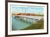 Queen City Bridge, Merrimack River, Manchester, New Hampshire-null-Framed Premium Giclee Print