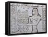 Queen Cleopatra and Stone Carved Hieroglyphics, Egypt-Michele Molinari-Framed Stretched Canvas