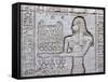 Queen Cleopatra and Stone Carved Hieroglyphics, Egypt-Michele Molinari-Framed Stretched Canvas